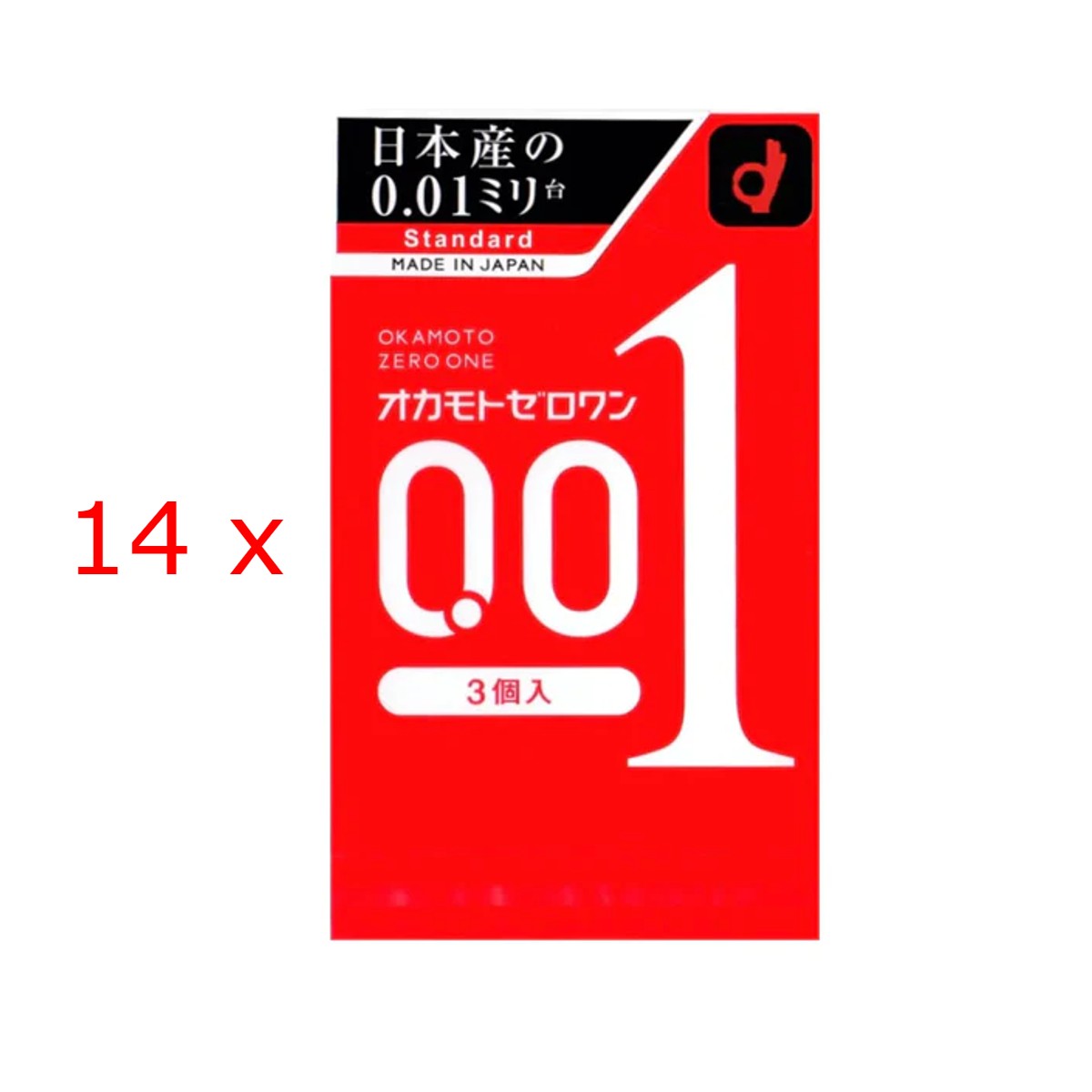 0.01mm Okamoto 3 pcs (Regular Size) x 14 set