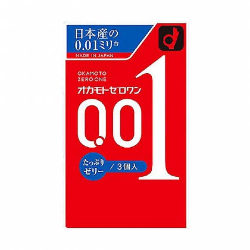 0.01mm Okamoto 3 pcs Extra Lube (Regular Size)