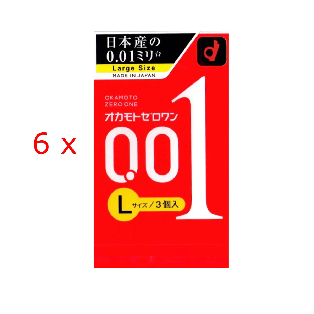 Okamoto 0.01mm L size 3 pcs x 6 Set